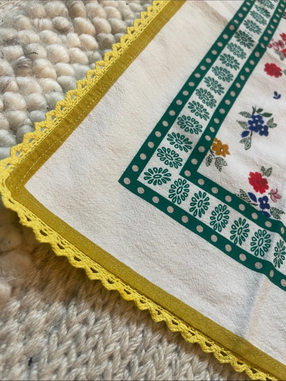 Set of 2 Floral Linen Napkins from Anthropologie
